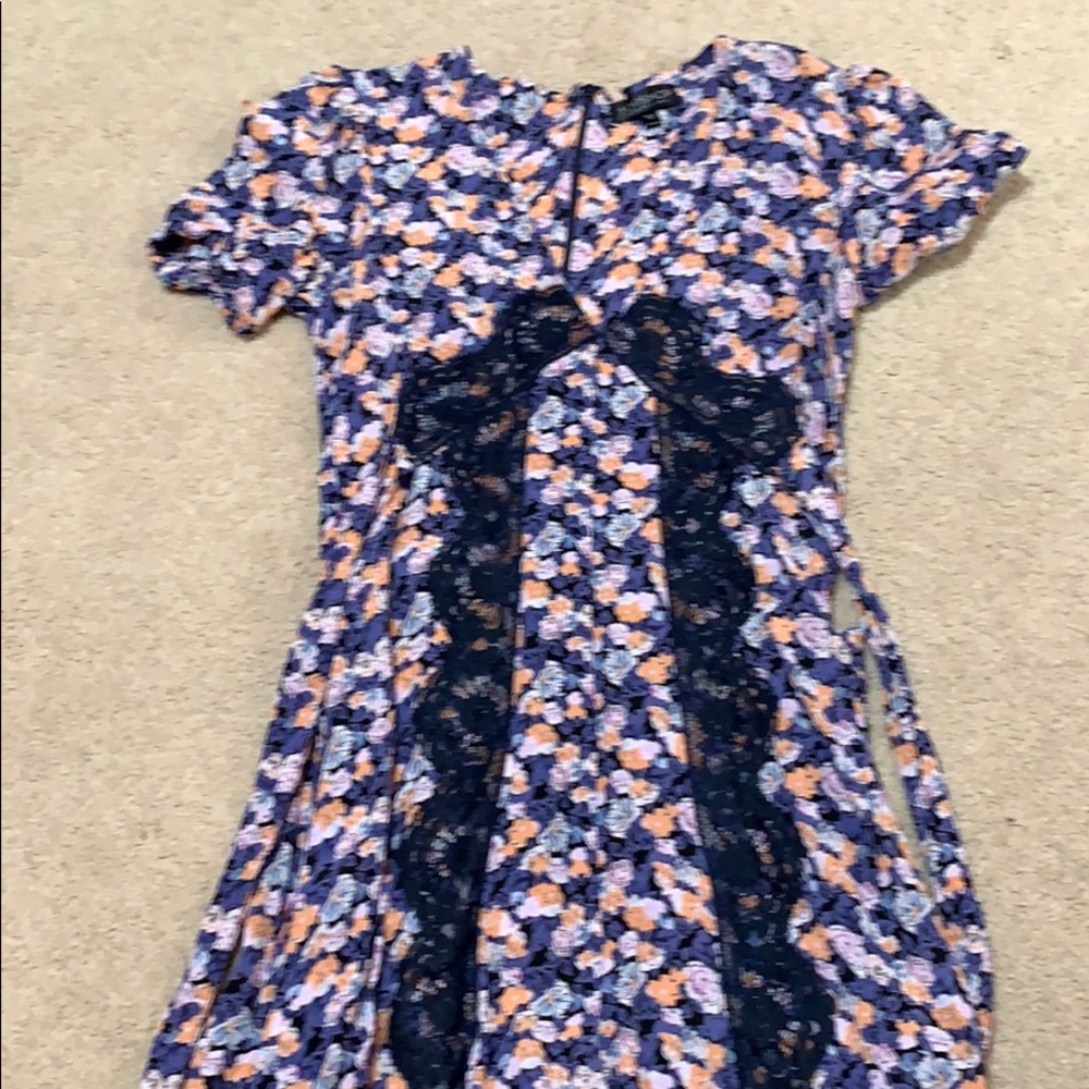 Multi colored embroidered romper